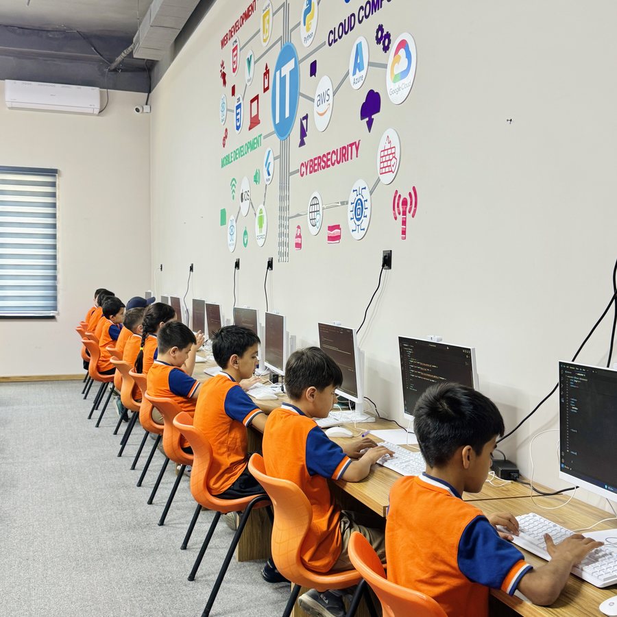 Students coding