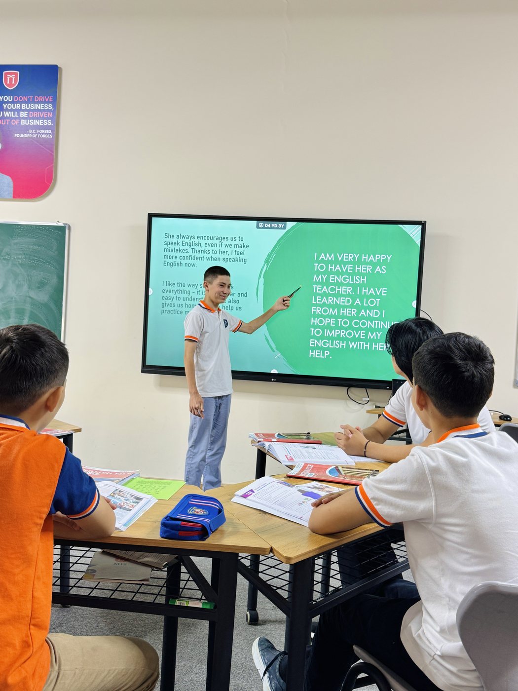 Ellipse student presenting in class