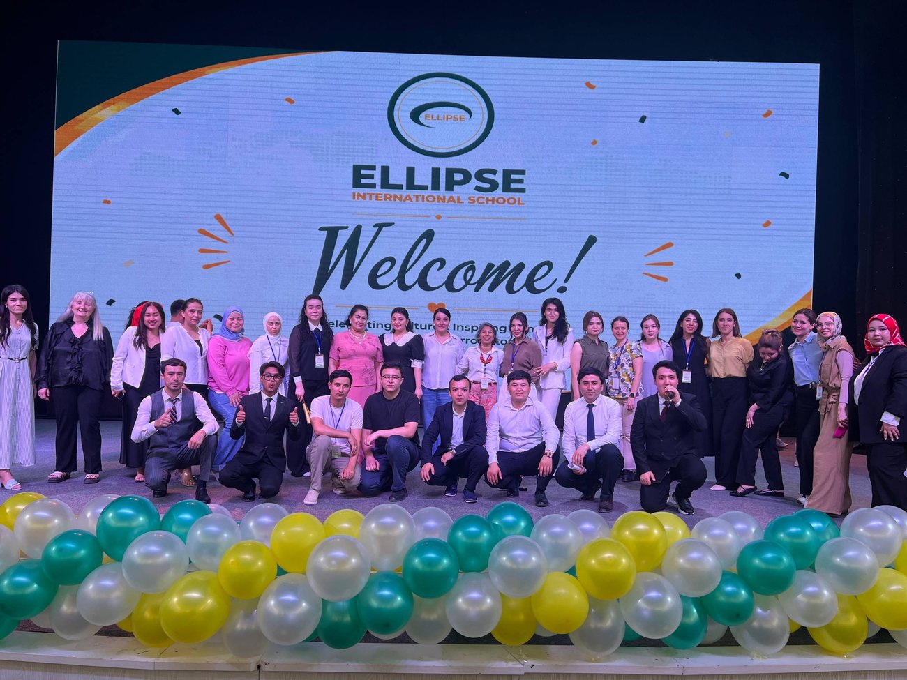Ellipse International School staff at a welcome event